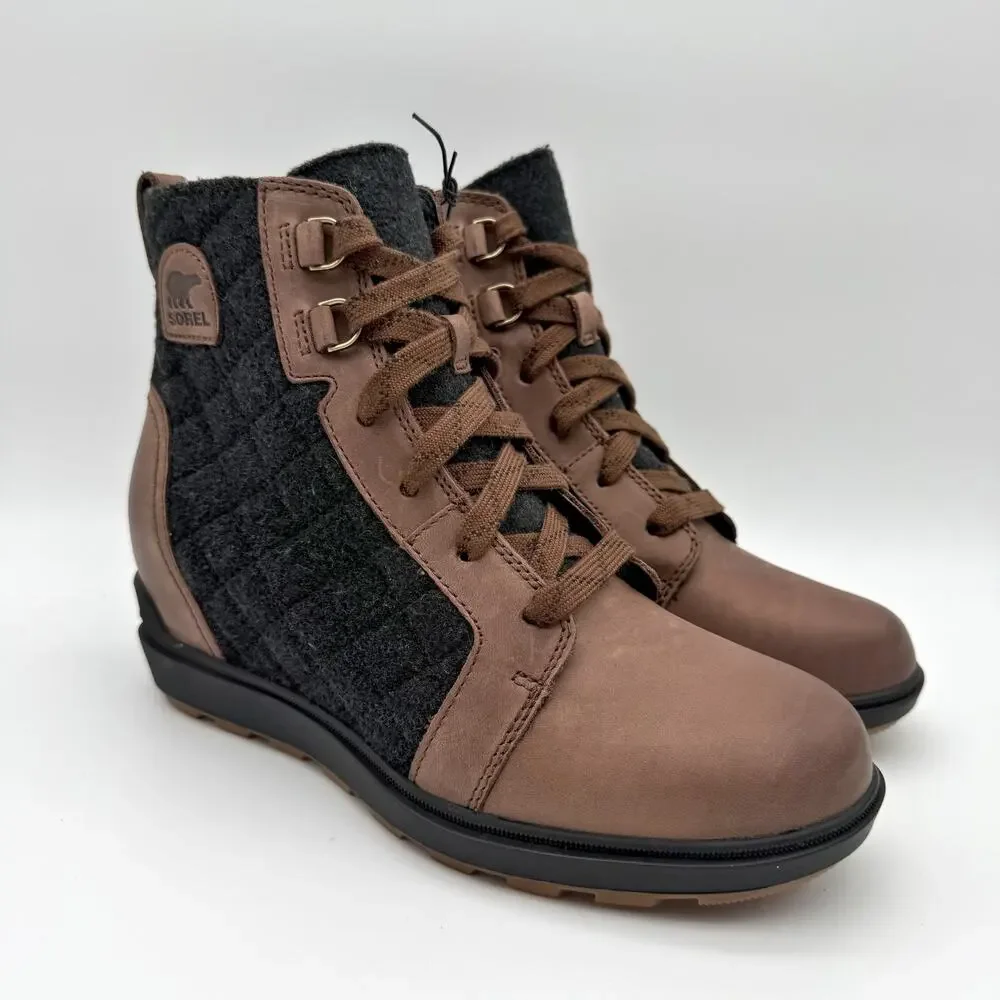 Sorel Womens Snow Angel Winter Boots US 9 Grey Suede Waterproof Insulated NIB
